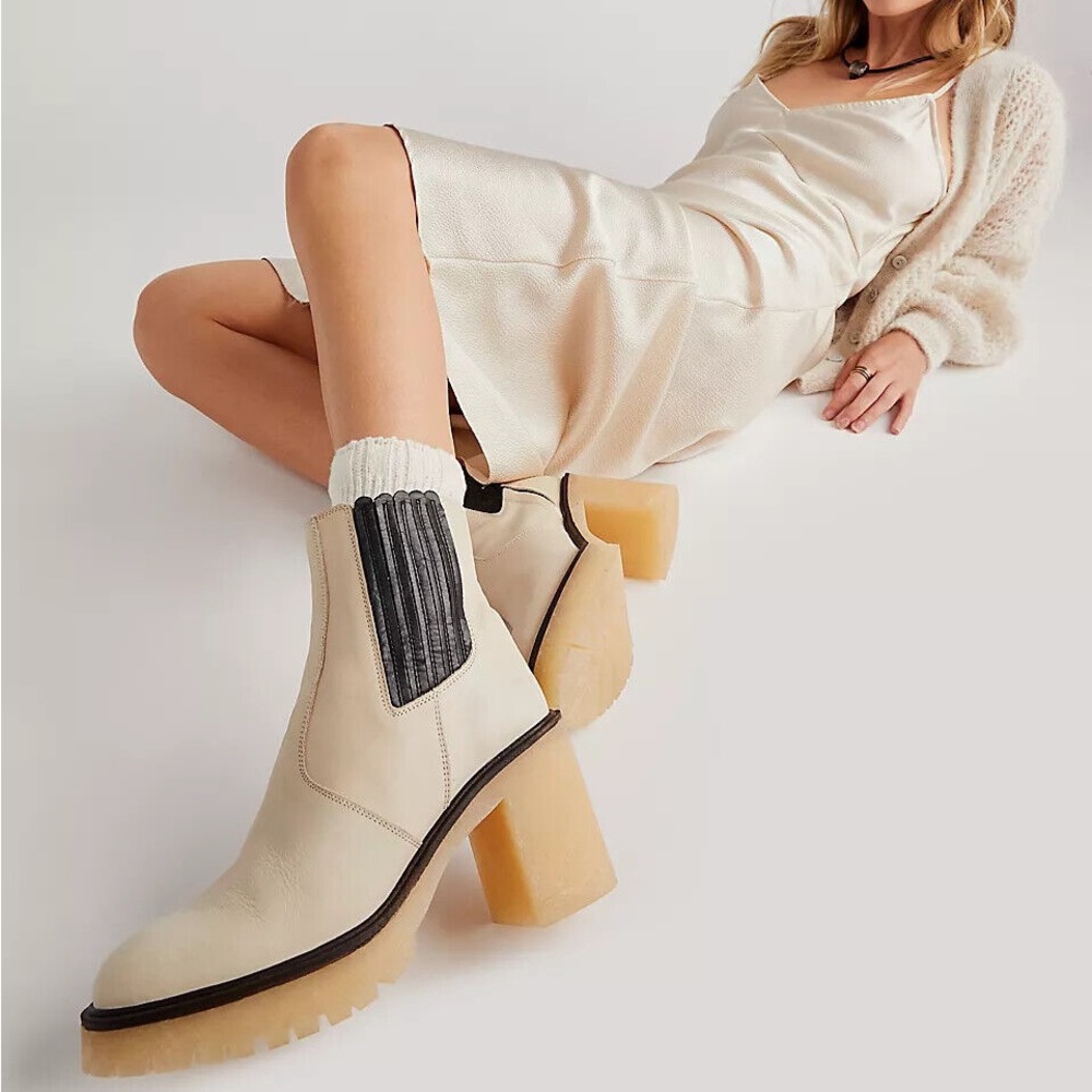 Free People James Chelsea Boots in Bone